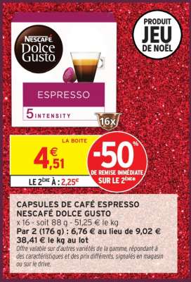 Capsules De Café Espresso Nescafé Dolce Gusto