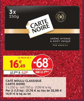 Café Moulu Classique Carte Noire