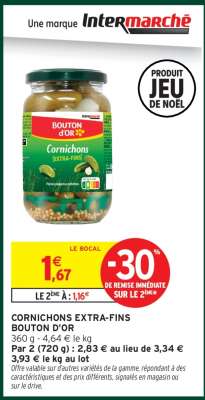 CORNICHONS EXTRA-FINS BOUTON D'OR