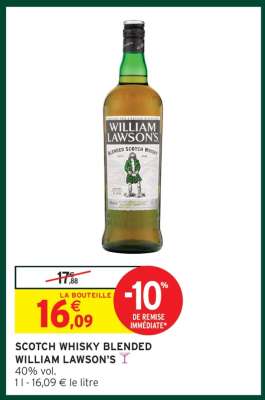 SCOTCH WHISKY BLENDED WILLIAM LAWSON'S