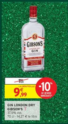 GIN LONDON DRY GIBSON'S