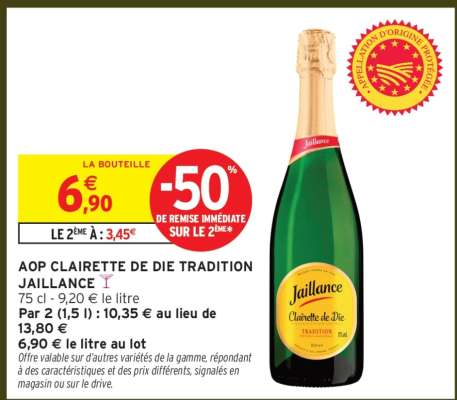 AOP CLAIRETTE DE DIE TRADITION JAILLANCE