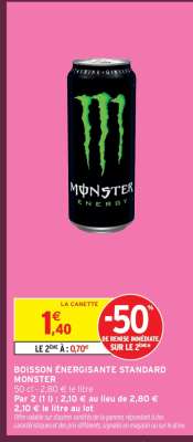 BOISSON ÉNERGISANTE STANDARD MONSTER