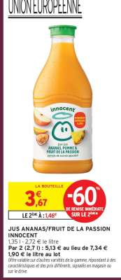JUS ANANAS/FRUIT DE LA PASSION INNOCENT
