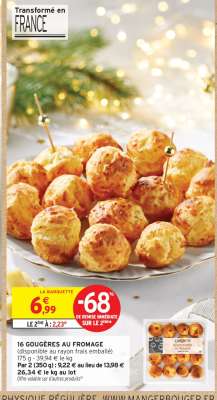 16 gougères au fromage