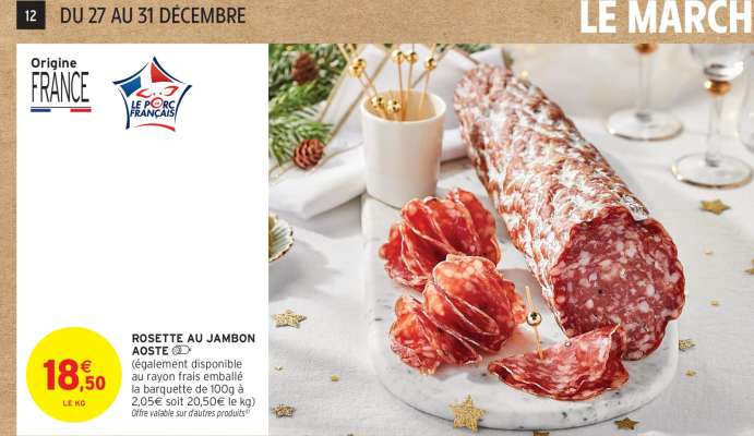 Rosette au Jambon Aoste
