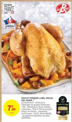 POULET FERMIER LABEL ROUGE 100 JOURS