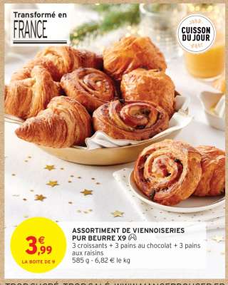 ASSORTIMENT DE VIENNOISERIES PUR BEURRE X9