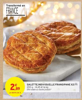 GALETTE INDIVIDUELLE FRANGIPANE X2
