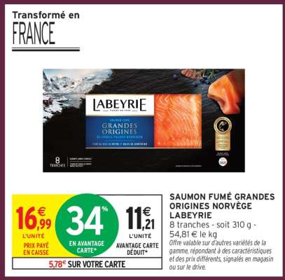 SAUMON FUMÉ GRANDES ORIGINES NORVÈGE LABEYRIE