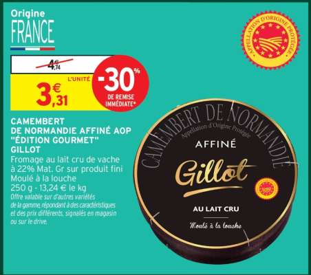 Camembert de Normandie Affiné AOP "Edition Gourmet" Gillot