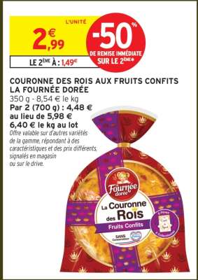 Couronne des Rois aux Fruits Confits La Fournée Dorée