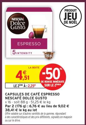 Capsules De Café Espresso Nescafé Dolce Gusto