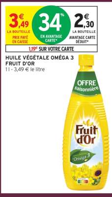 Huile Végétale Oméga 3 Fruit d'Or