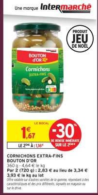 CORNICHONS EXTRA-FINS BOUTON D'OR