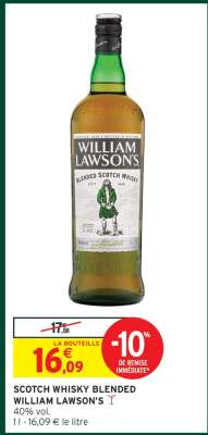 SCOTCH WHISKY BLENDED WILLIAM LAWSON'S
