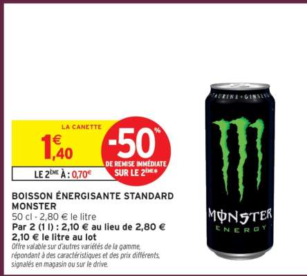 BOISSON ÉNERGISANTE STANDARD MONSTER