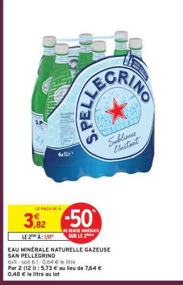 Eau Minérale Naturelle Gazeuse 'San Pellegrino'