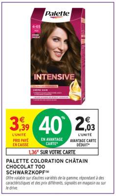 Palette Coloration Châtain Chocolat 700 Schwarzkopf