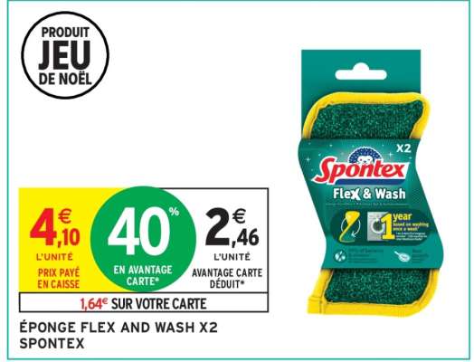 ÉPONGE FLEX AND WASH X2 SPONTEX