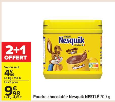 Poudre chocolatée Nesquik NESTLÉ 700 g