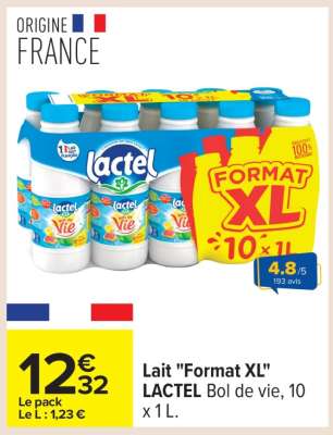Lait "Format XL"
