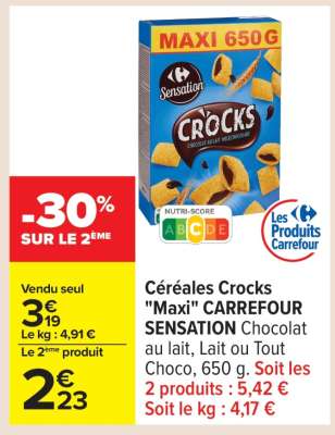 Céréales Crocks "Maxi" CARREFOUR SENSATION