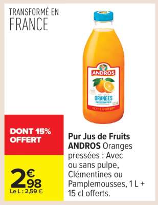 Pur Jus de fruits ANDROS