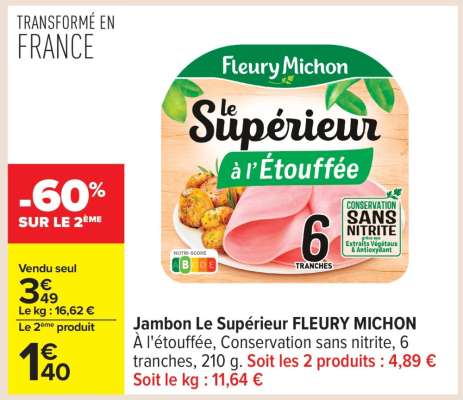 Jambon Le Superieur Fleury Michon
