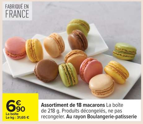 Assortiment de 18 macarons