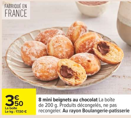 8 mini beignets au chocolat