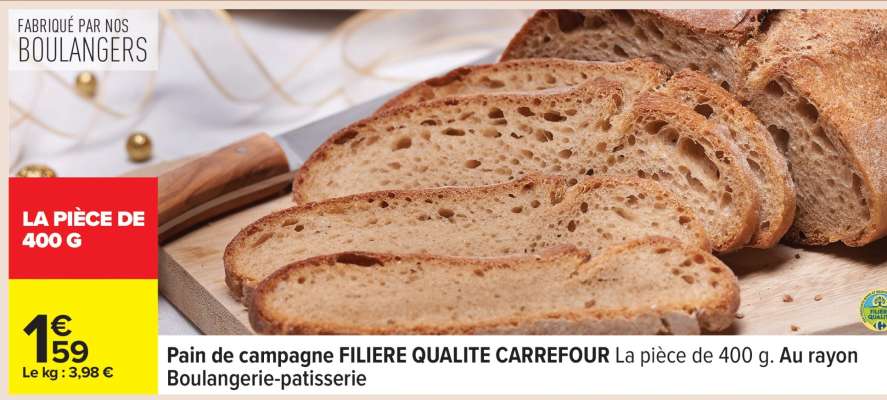 Pain de campagne FILIERE QUALITE CARREFOUR