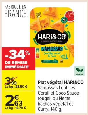 PLAT VEGETAL HARI&CO