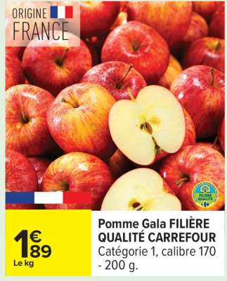 Pomme Gala FILIÈRE QUALITÉ CARREFOUR