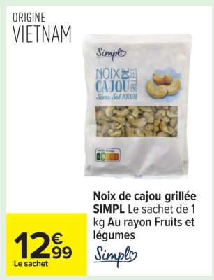 Noix de cajou grillée SIMPL