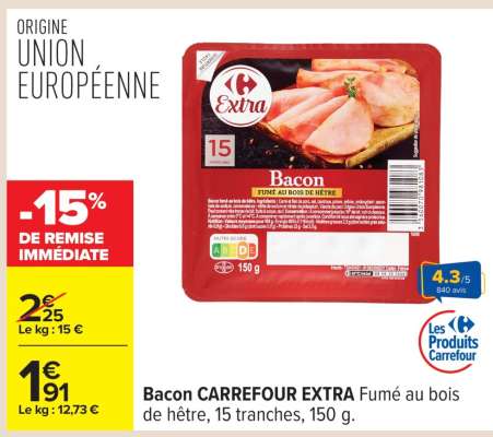 Bacon CARREFOUR EXTRA