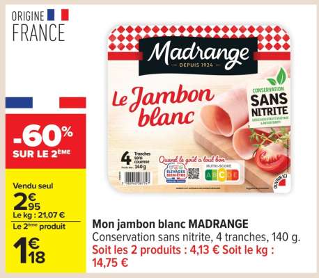 Mon Jambon Blanc Madrange