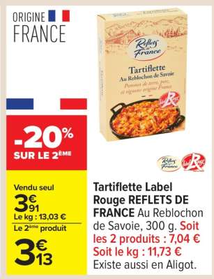 Tartiflette Label Rouge REFLETS DE FRANCE