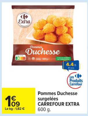 Pommes Duchesse surgelées CARREFOUR EXTRA