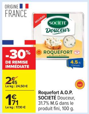 Roquefort A.O.P. SOCIÉTÉ Douceur