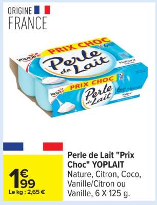 Perle de Lait "Prix Choc" YOPLAIT