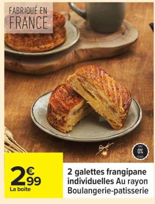 2 galettes frangipane individuelles