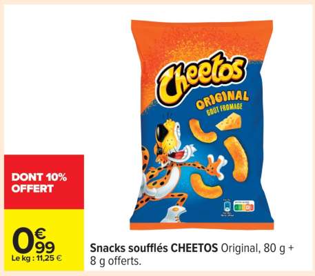 Snacks soufflés CHEETOS Original