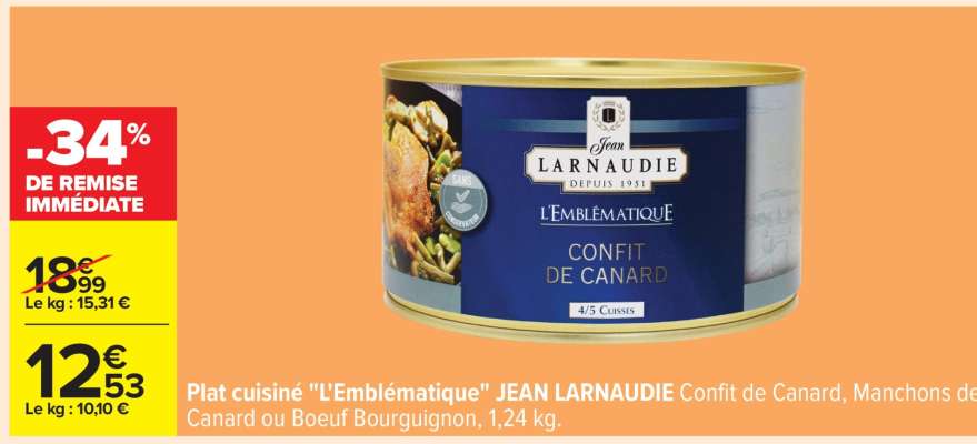 Plat Cuisiné L'Emblématique "Jean Larnaudie"