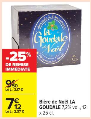 Bière de Noël LA GOUDALE