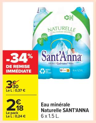 EAU MINERALE NATURELLE SANT'ANNA