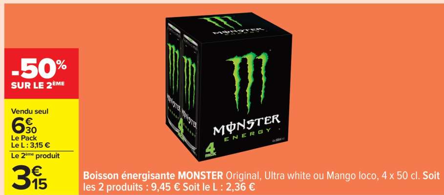 Boisson Energisante Monster