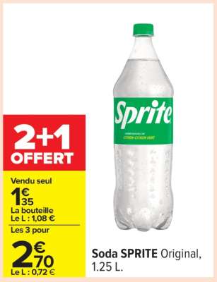 Soda SPRITE Original, 1.25 L