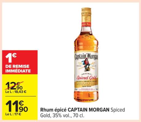 Rhum épicé CAPTAIN MORGAN