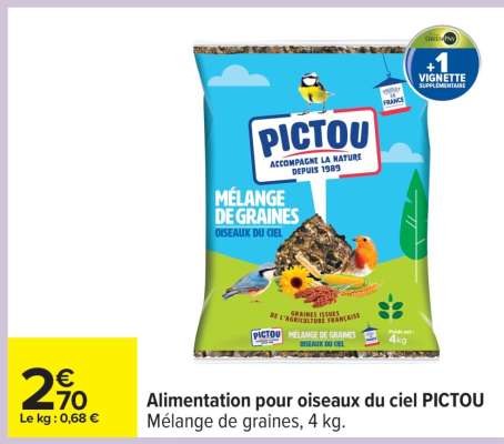 Alimentation pour oiseaux du ciel PICTOU